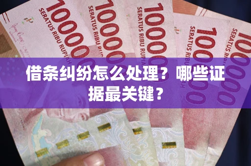 武汉借条纠纷怎么处理？哪些证据最关键？