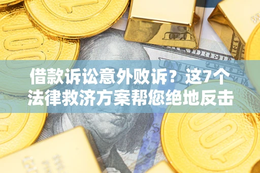 武汉借款诉讼意外败诉？这7个法律救济方案帮您绝地反击！