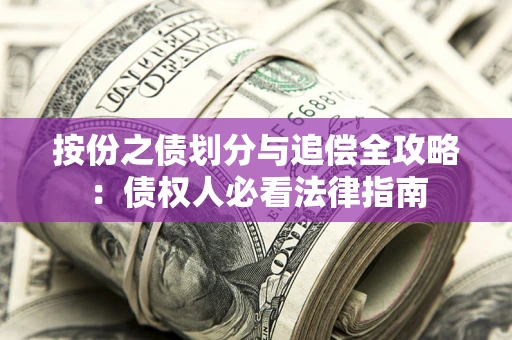 武汉按份之债划分与追偿全攻略：债权人必看法律指南