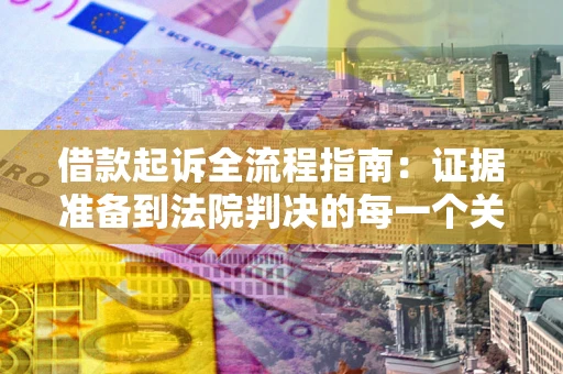 武汉借款起诉全流程指南：证据准备到法院判决的每一个关键步骤