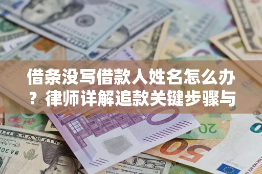 武汉借条没写借款人姓名怎么办？律师详解追款关键步骤与证据链构建