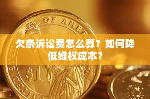 武汉欠条诉讼费怎么算？如何降低维权成本？