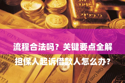 武汉

担保人起诉借款人怎么办？流程合法吗？关键要点全解析