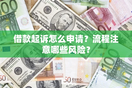 武汉借款起诉怎么申请？流程注意哪些风险？