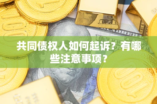 武汉共同债权人如何起诉？有哪些注意事项？